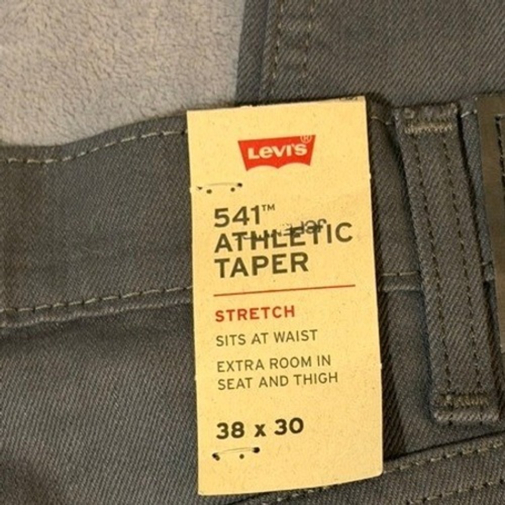 Levi's‎ 541 Athletic Taper Grey Stretch Pants Men's Size 38x30 New with Tags - Picture 5 of 13